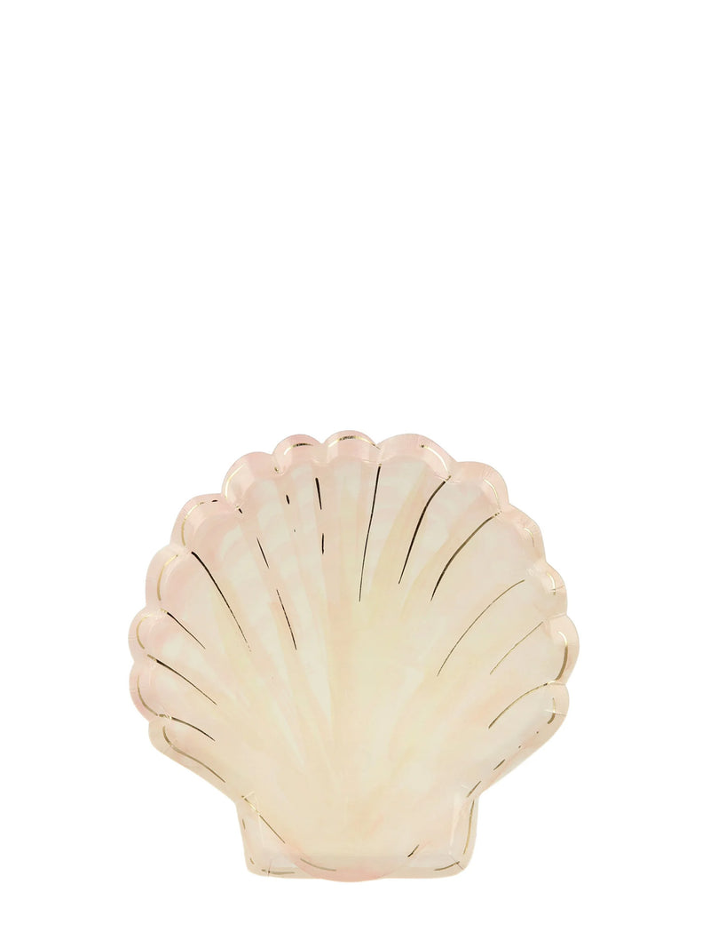 Watercolor glam shell plates