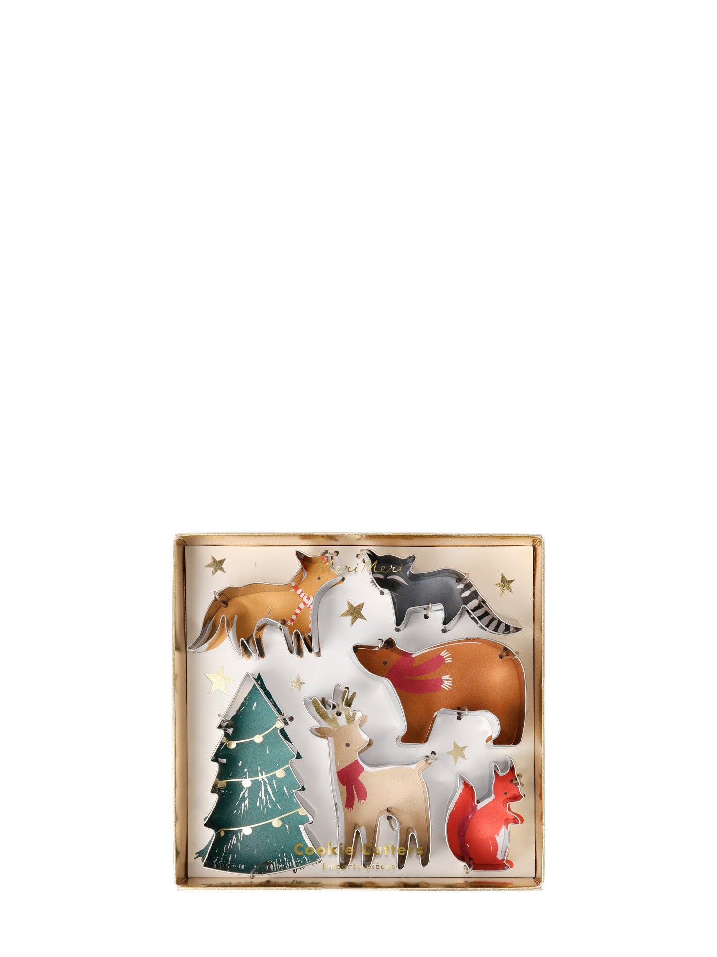 Christmas cookie cutters, woodland animals