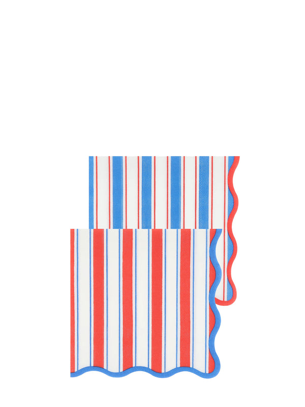 Nautical striped cocktail napkins