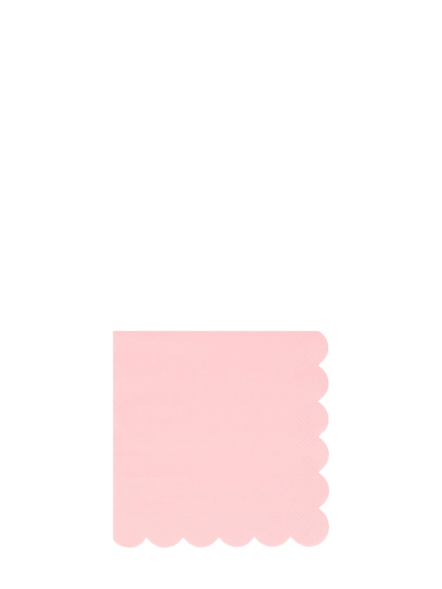 Scalloped cocktail napkins, cotton candy pink