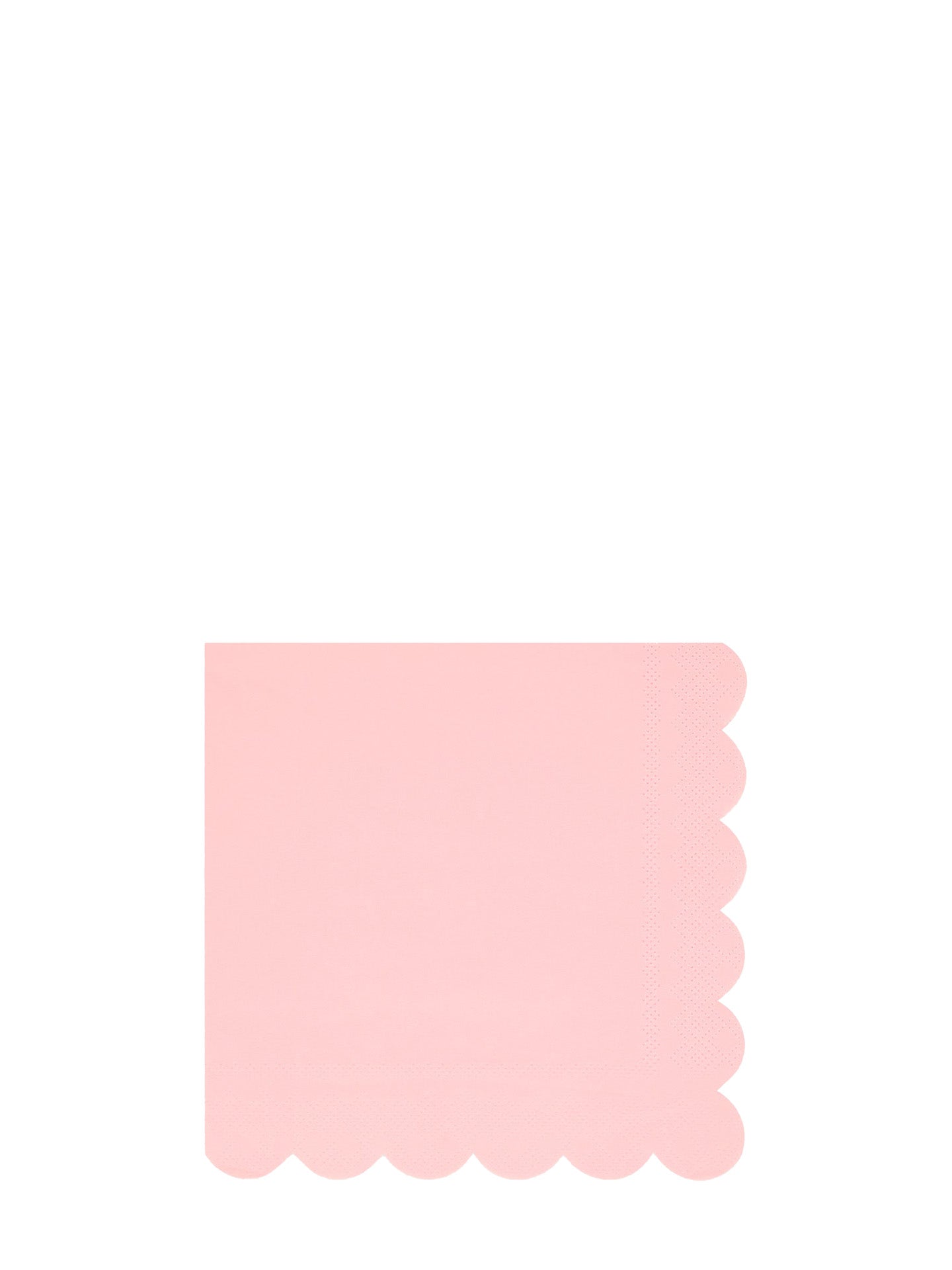 Scalloped dinner napkins, cotton candy pink
