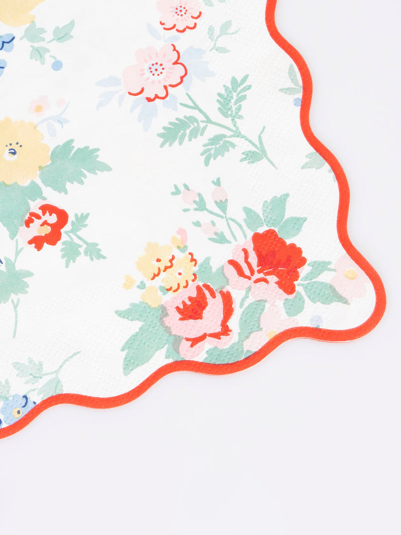 Vintage floral dinner napkins