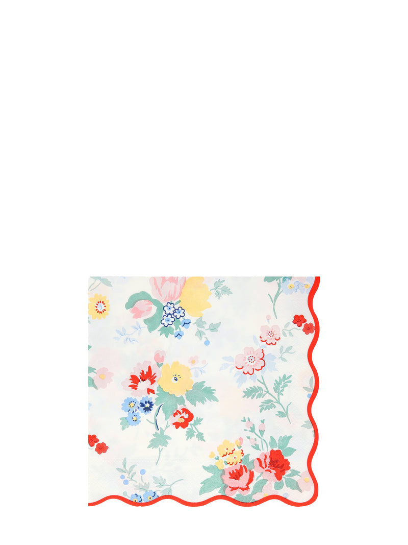 Vintage floral dinner napkins