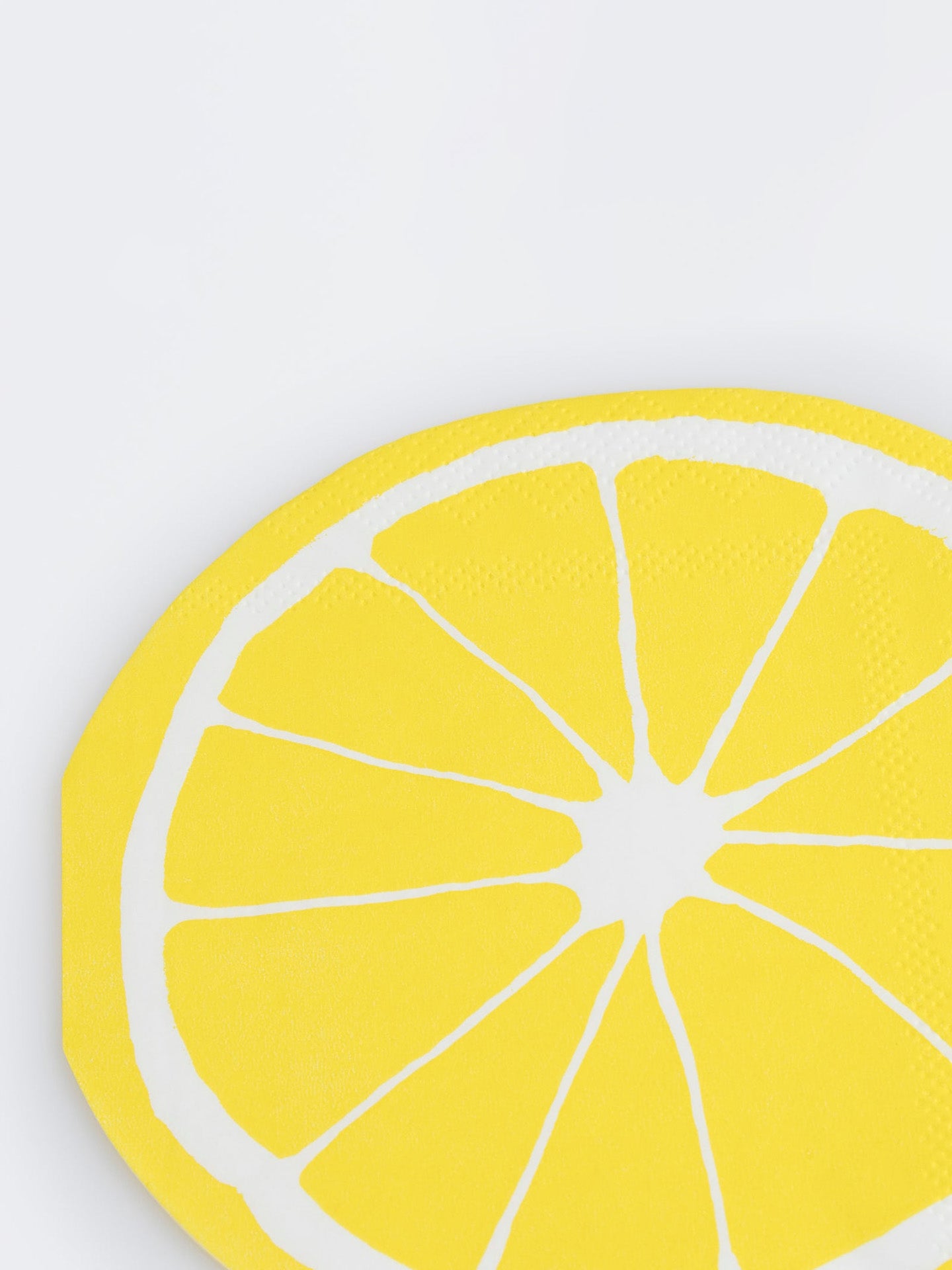 Lemon slice shaped napkins