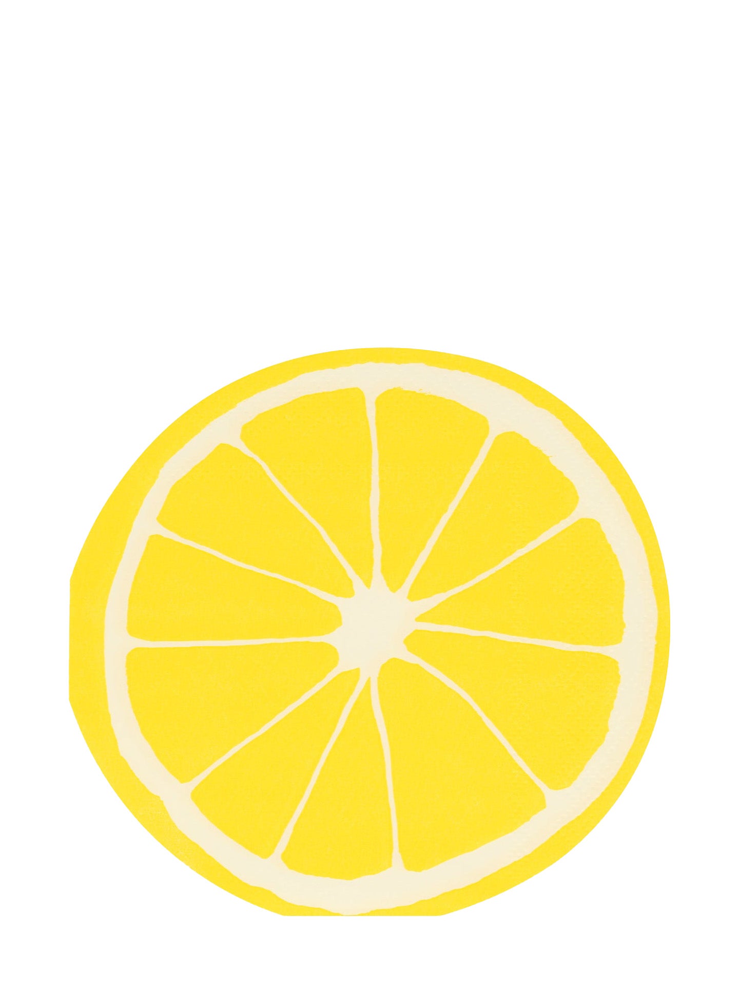 Lemon slice shaped napkins