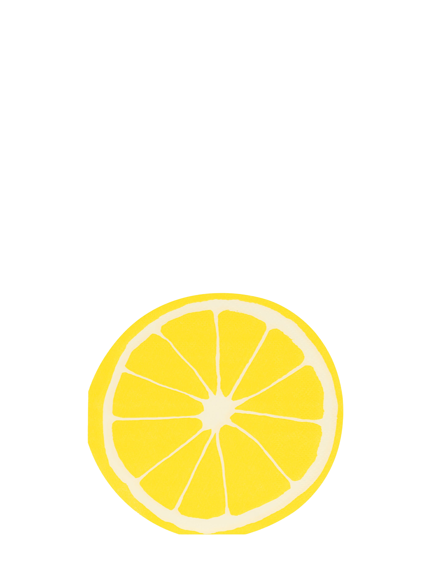 Lemon slice shaped napkins