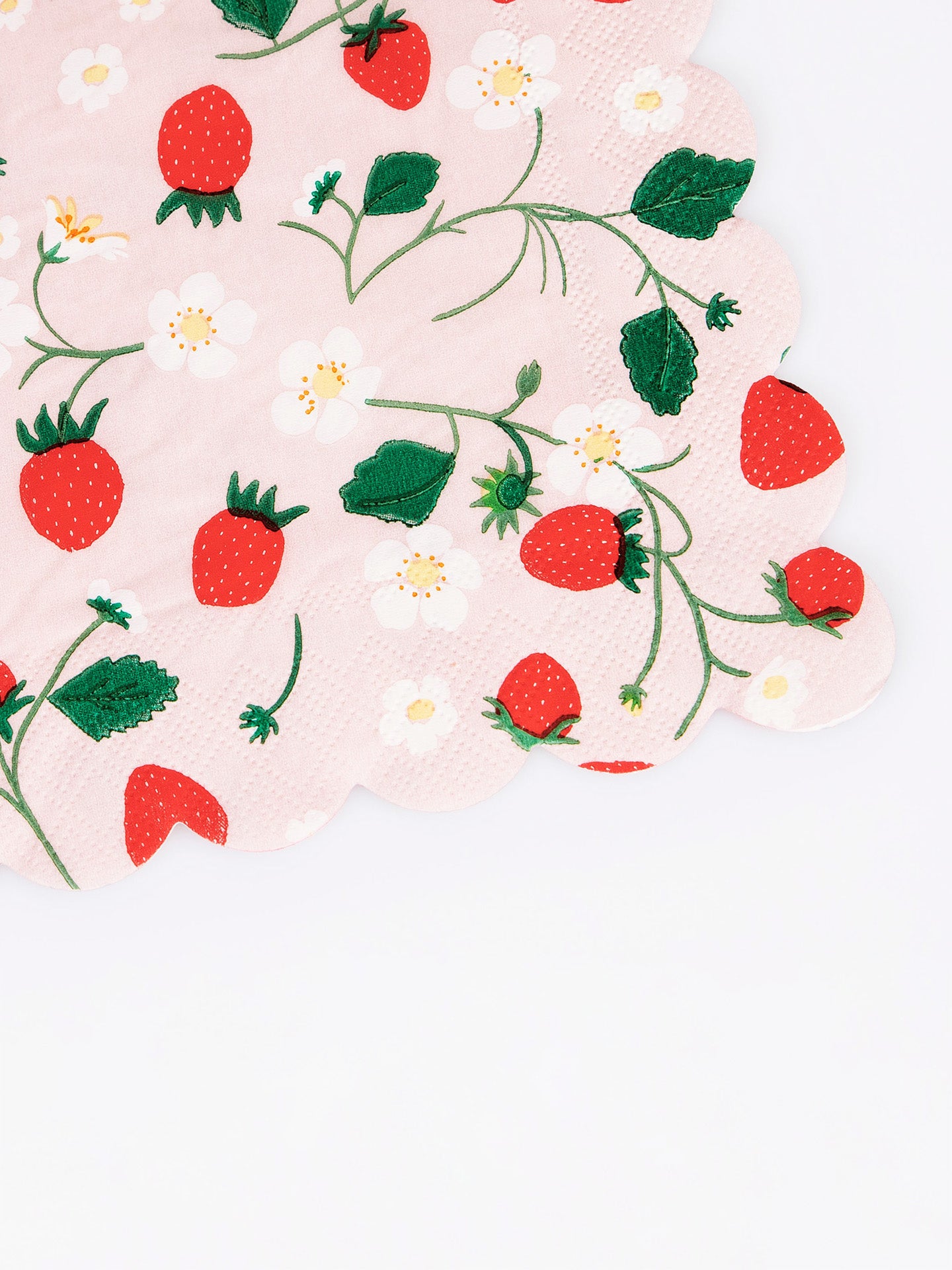 Strawberries pattern napkins, large