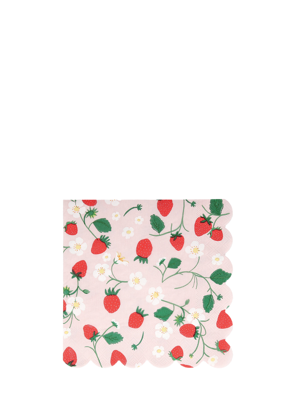 Strawberries dinner napkins