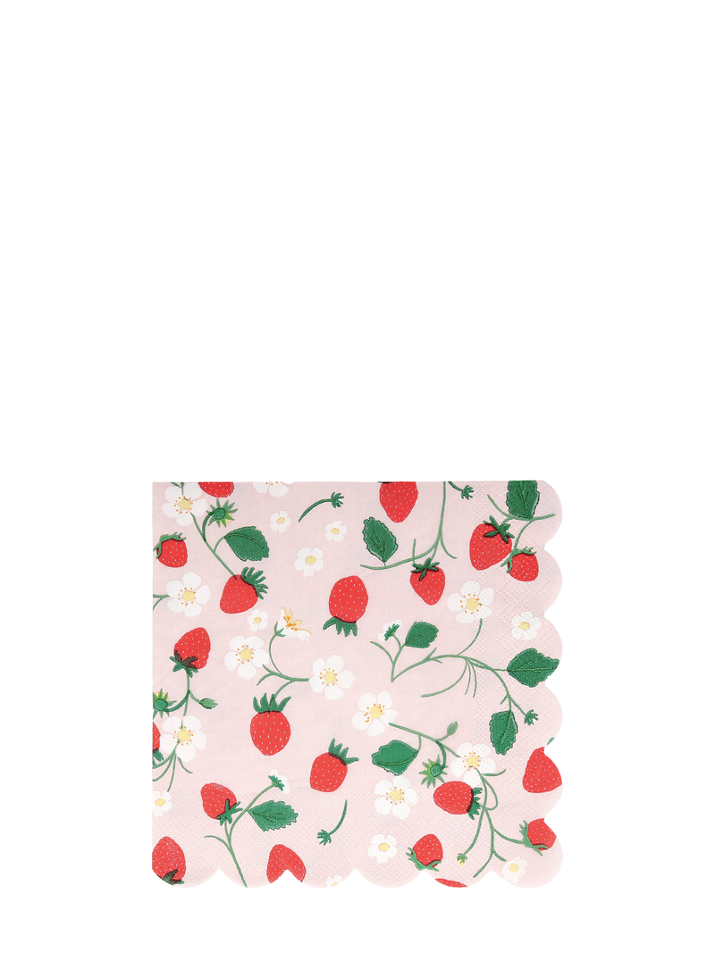 Strawberries dinner napkins