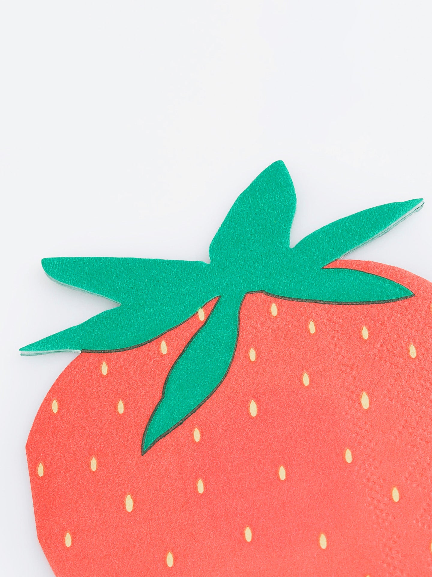 Strawberry-shaped napkins