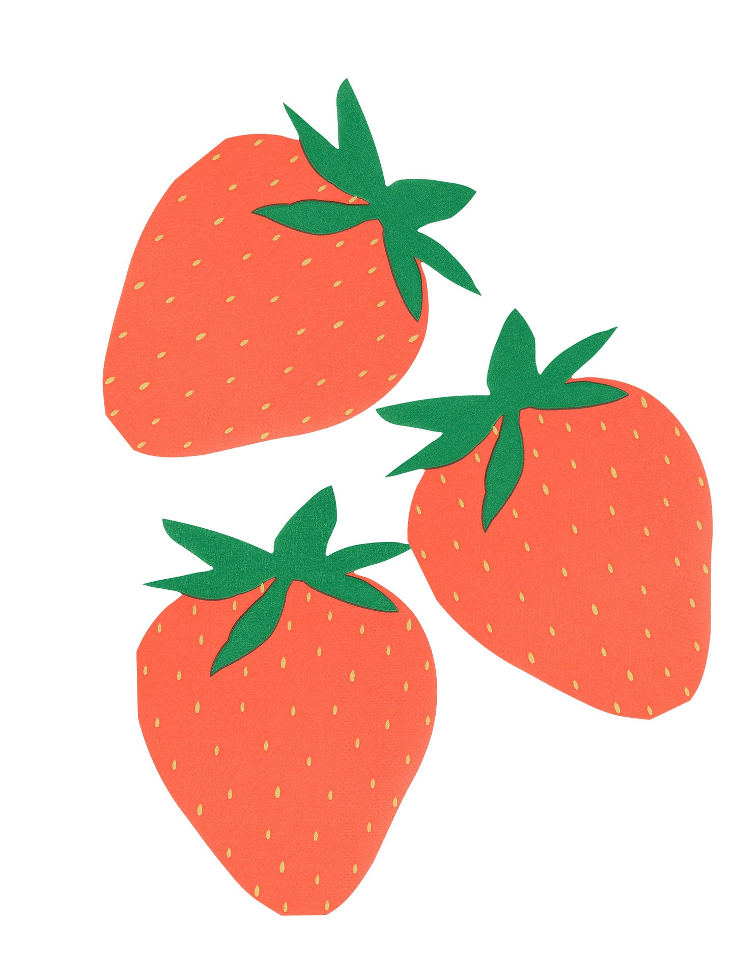Strawberry-shaped napkins