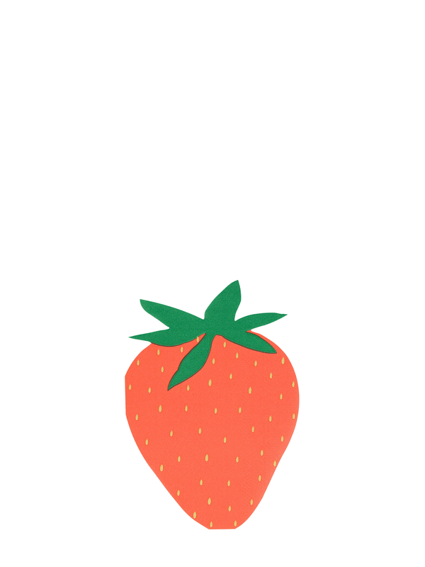 Strawberry shaped napkins