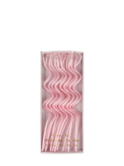Pink swirly candles