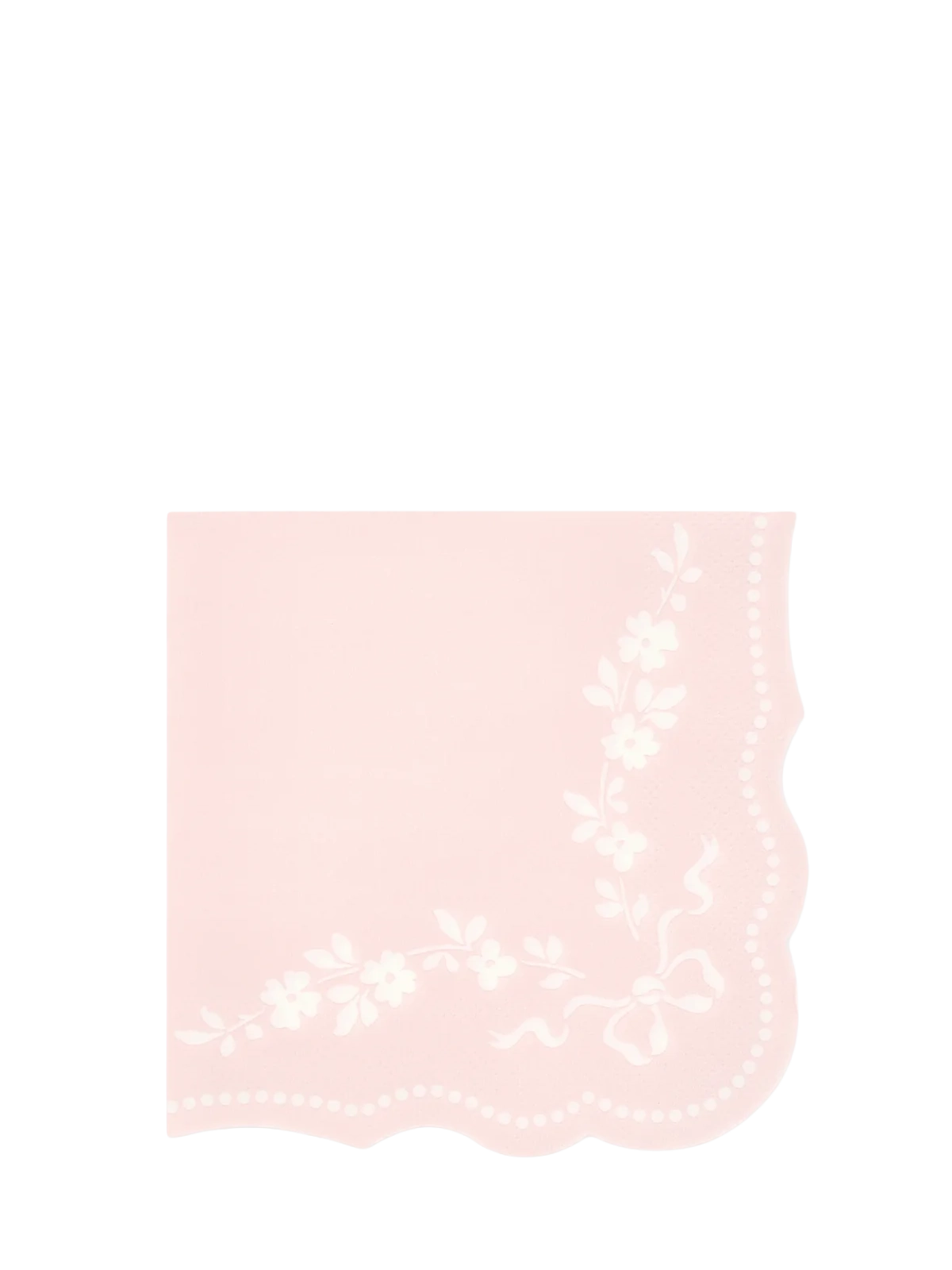 Pink paper napkins in rococo style