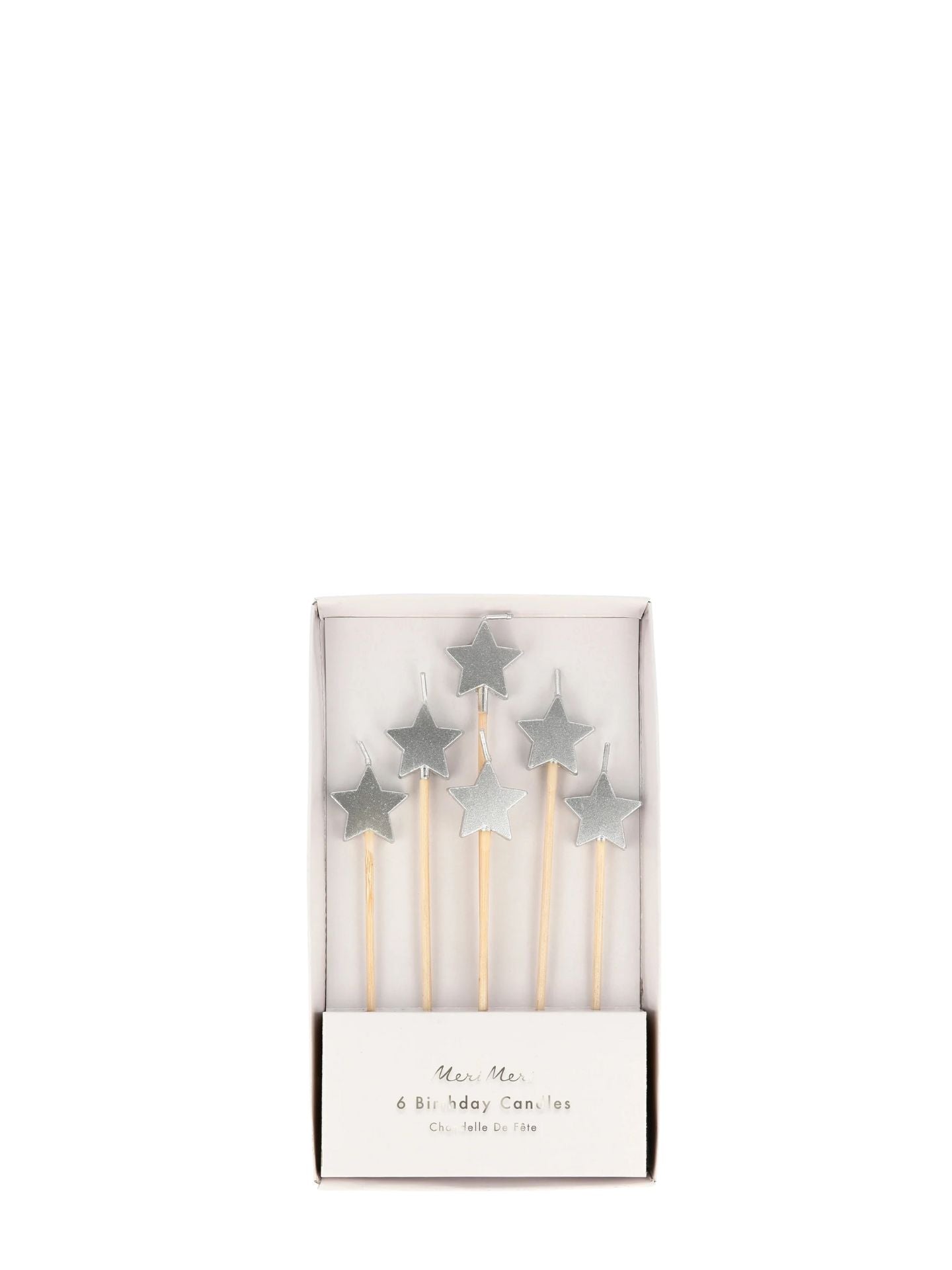 Silver star candles