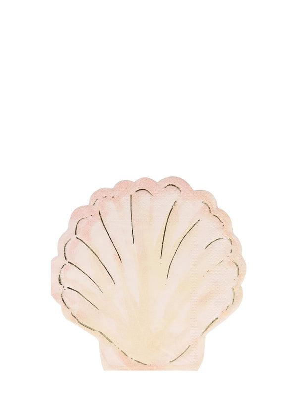 Watercolor clam shell napkins