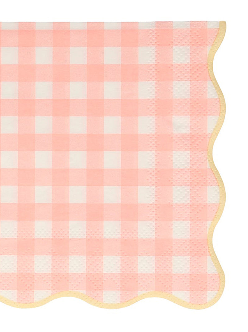 Gingham cocktail napkins