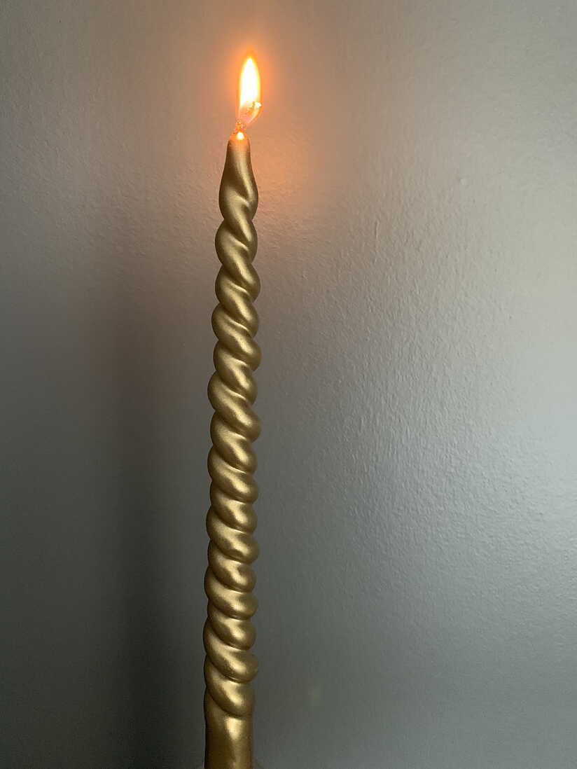 Twisted candle, set of 2 (many colours)