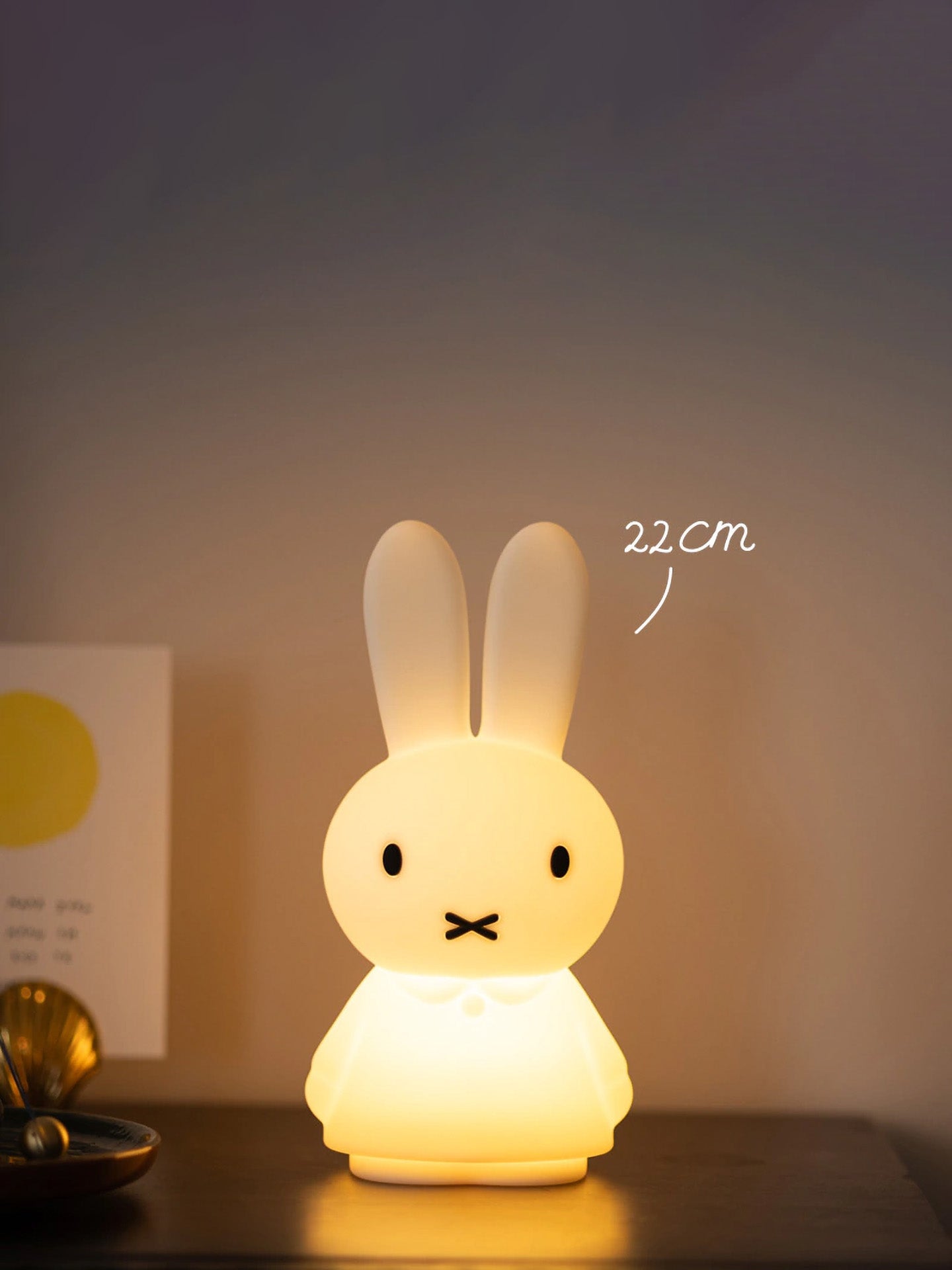 Miffy Shines lamp, white (22cm)