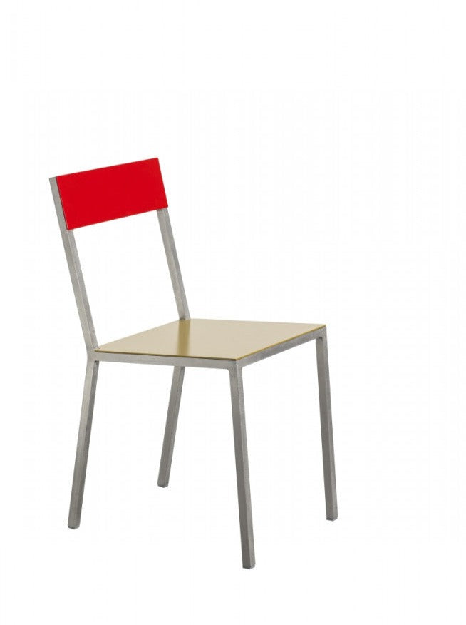 Valerie Objects: Alu chair by Muller Van Severen, curry and red