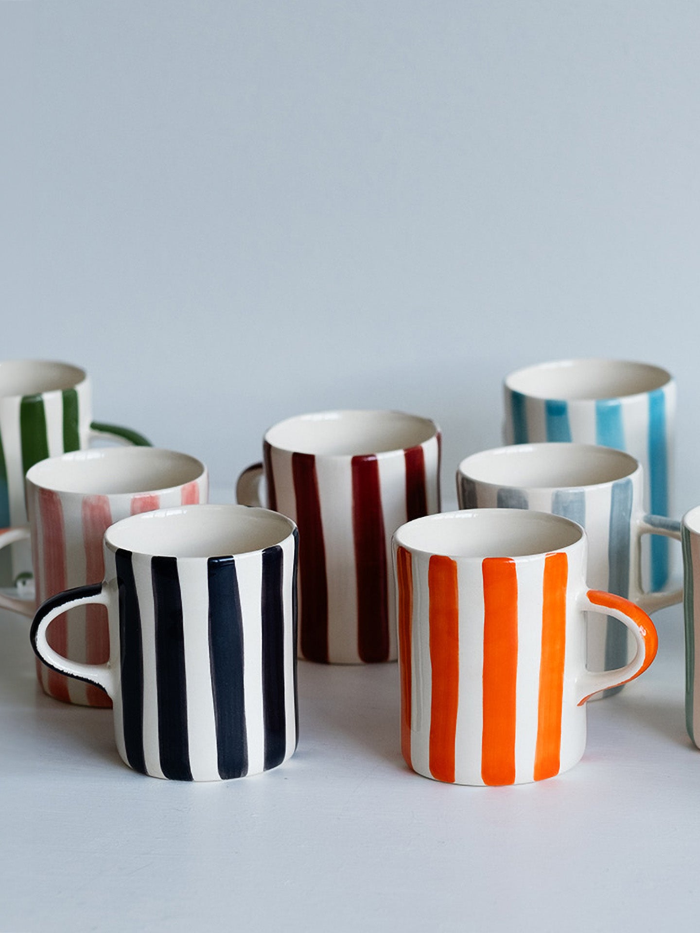 Candy stripe demi mug, mint