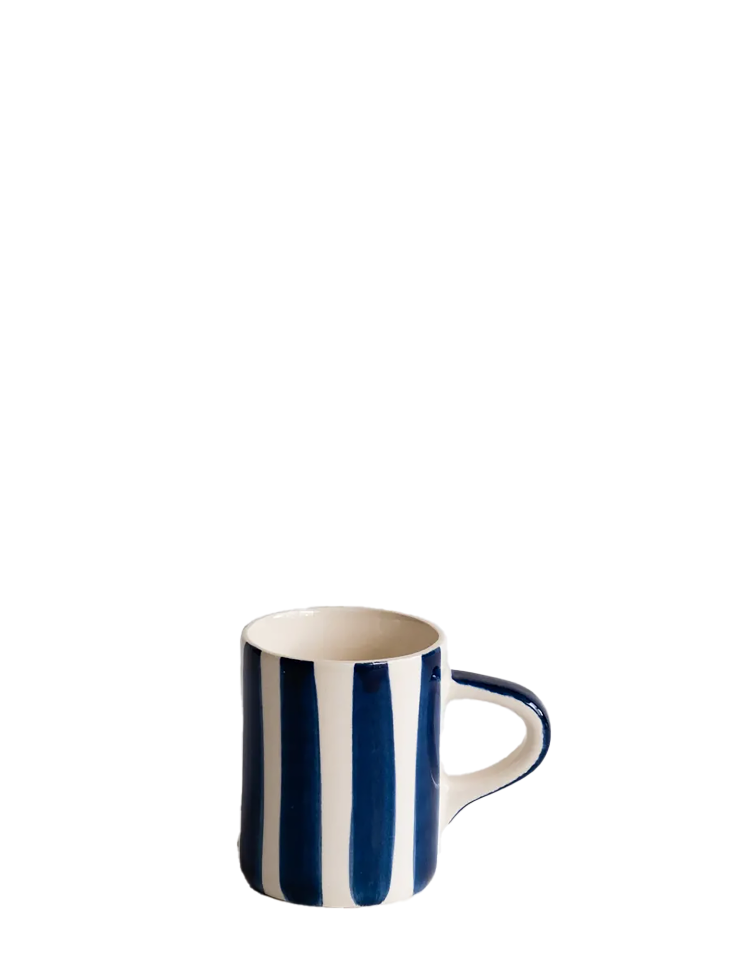 Candy stripe espresso cup, blue