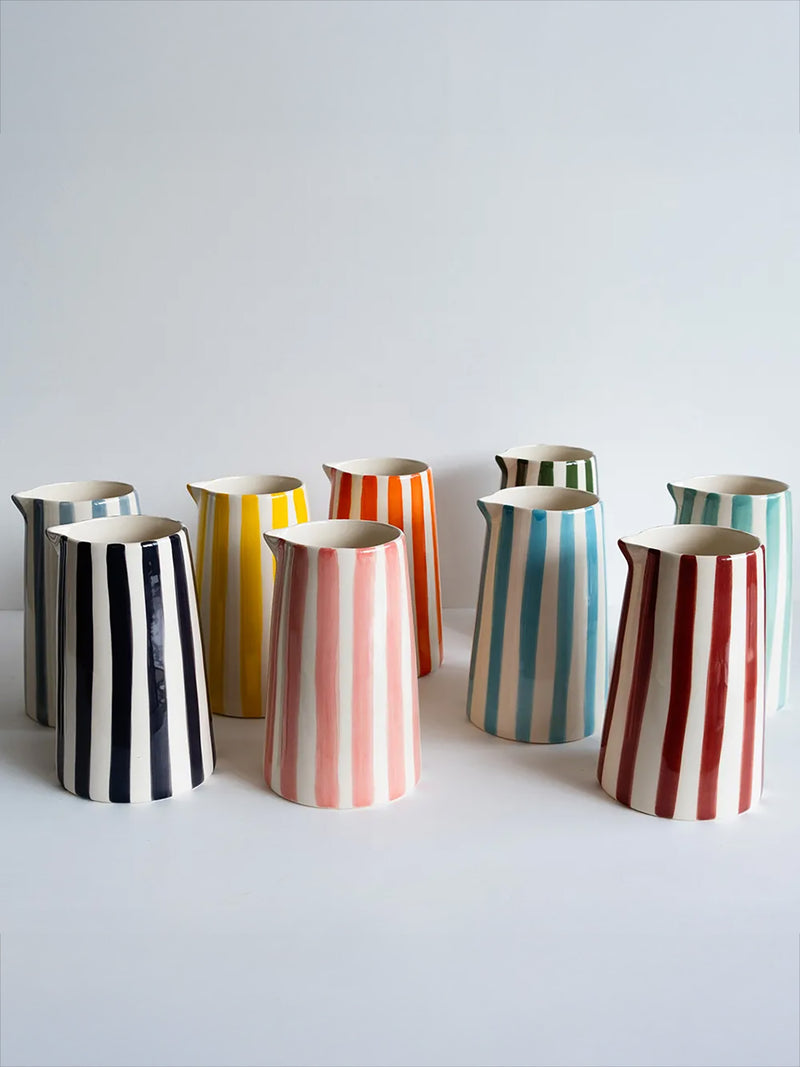 Large Jug Candy Stripe, Paprika