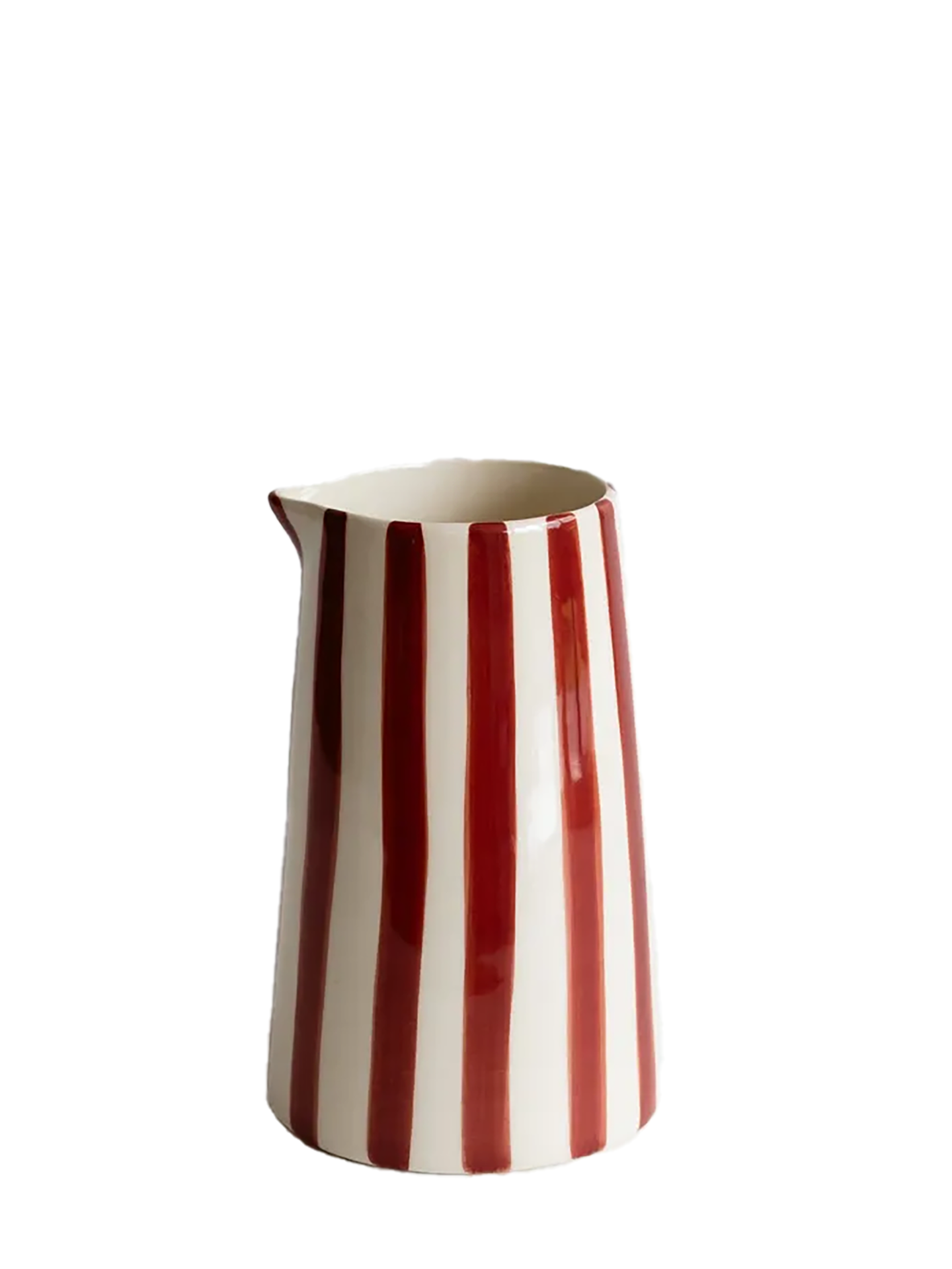 Large Jug Candy Stripe, Paprika