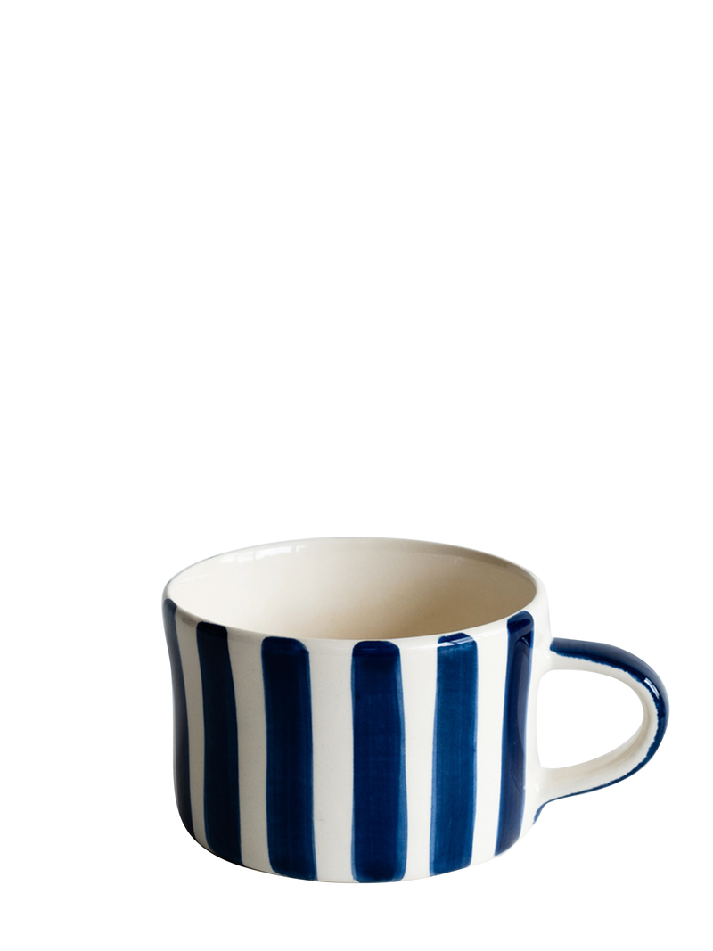 Candy stripe mug, blue