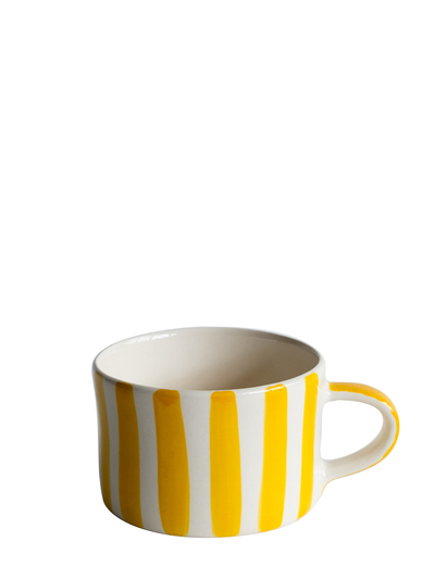 Candy stripe mug, turmeric