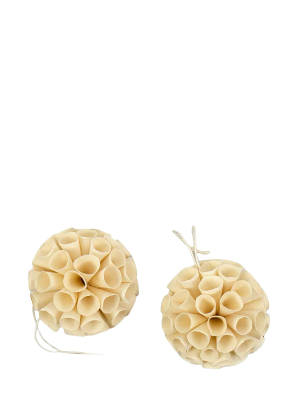 Anemone paper Christmas ornament, off-white