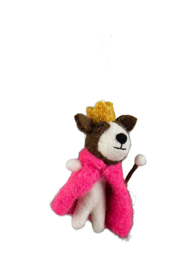 Dog the king Christmas ornament
