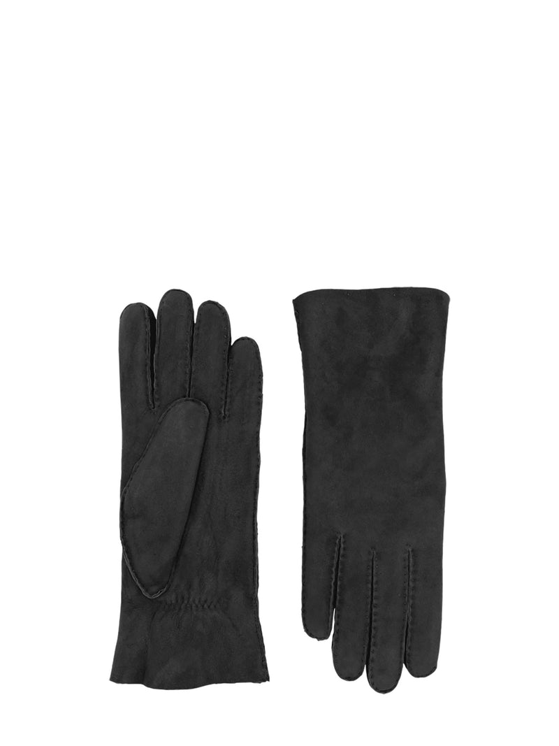 Denise hand sewed double face lambskin gloves, noir