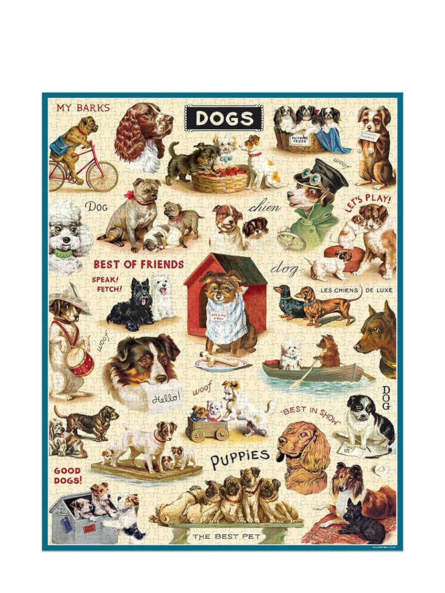 Vintage dogs vintage puzzle (1000 pieces)