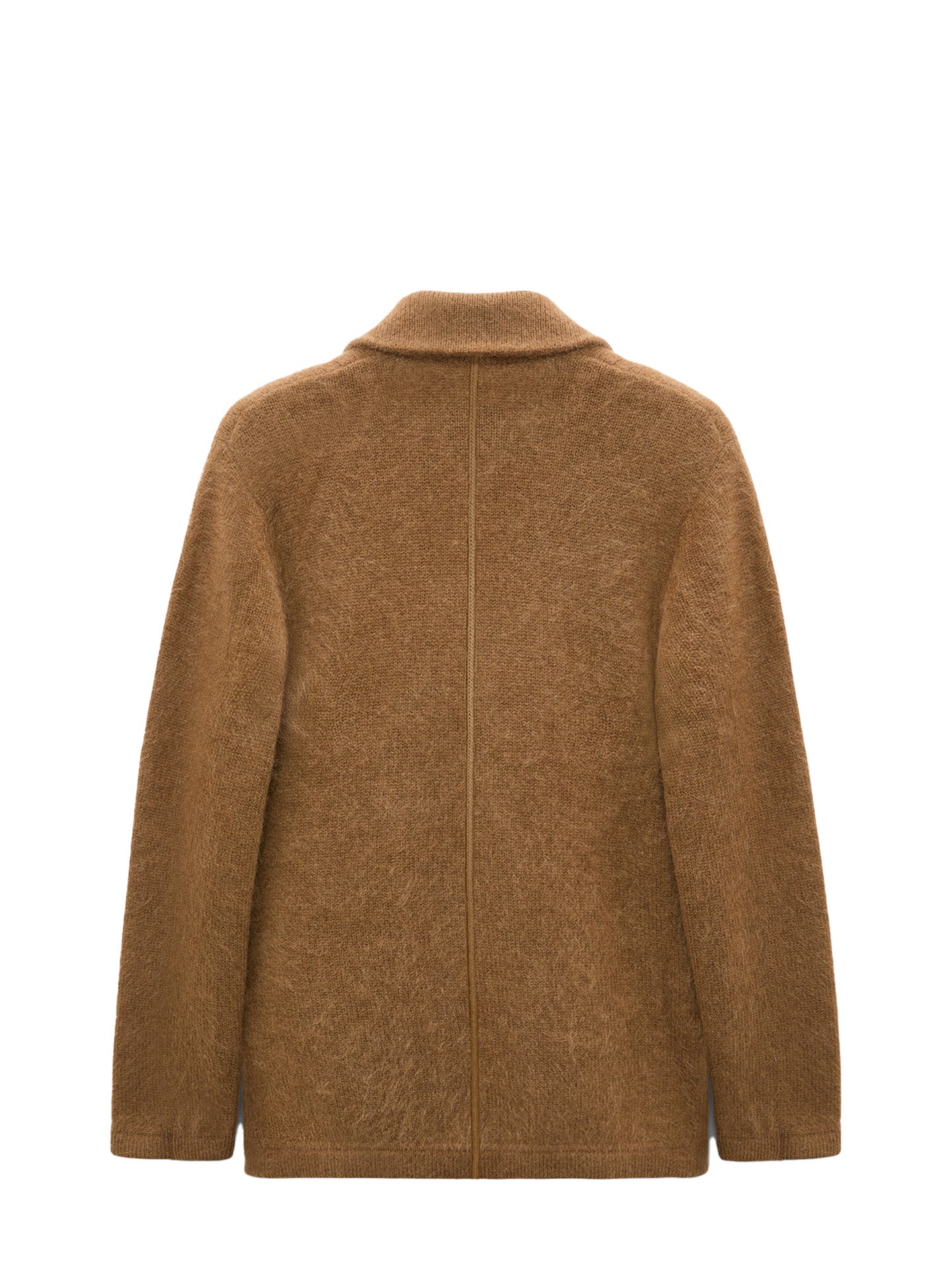 Fluffy statements double breasted jacket, brown