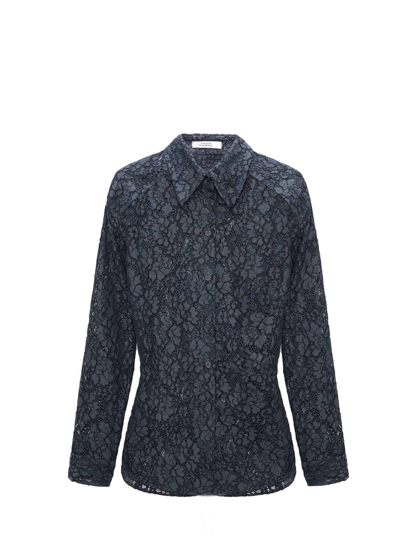 Powerful lace blouse, smoked pearl