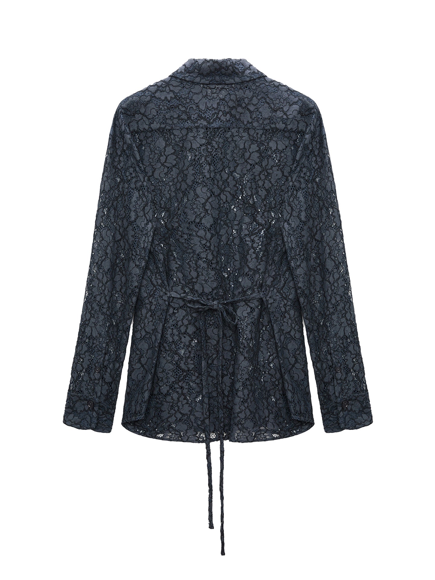 Powerful lace blouse, smoked pearl