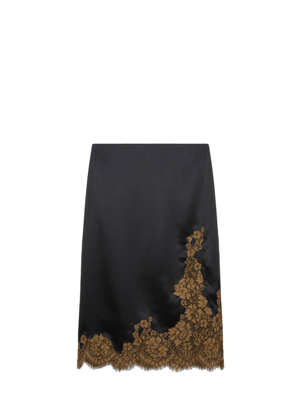 Shiny statement skirt, black