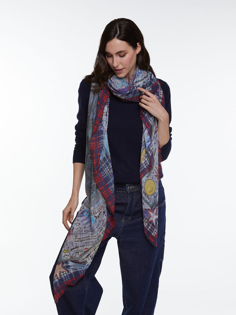 Carta celeste modal stole (135x200cm)