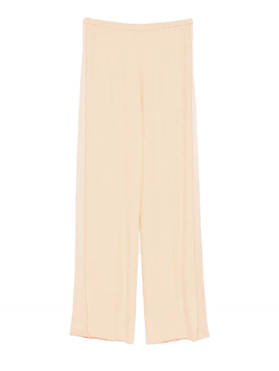 Envers satin matte elastic regular pants, peach