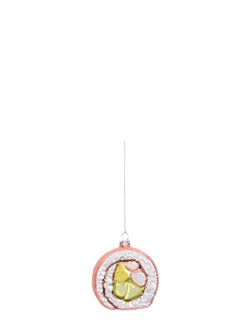 Sushi glass ornament, maki roll (9 cm)