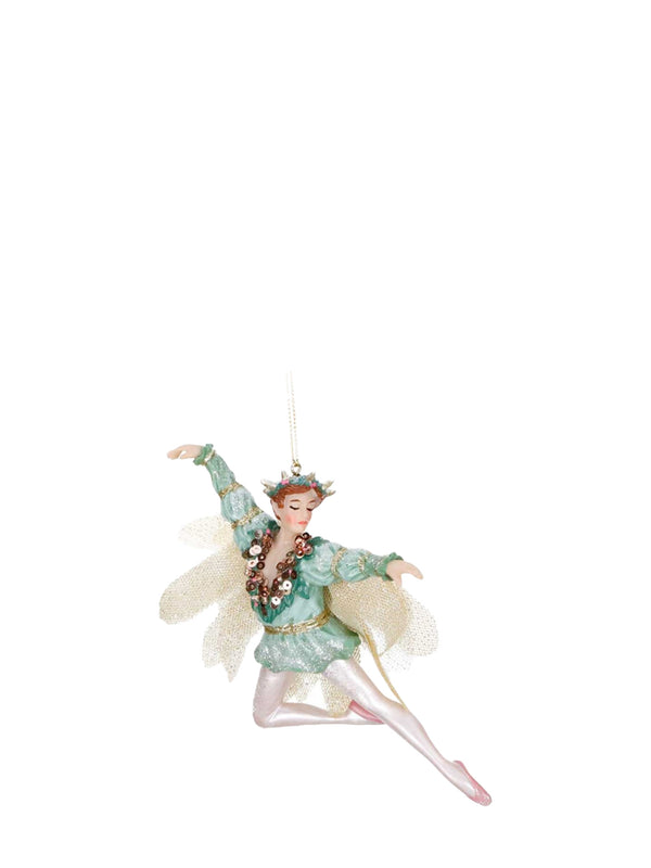 Lily pond fairy ballerina ornament, green (16,5 cm)
