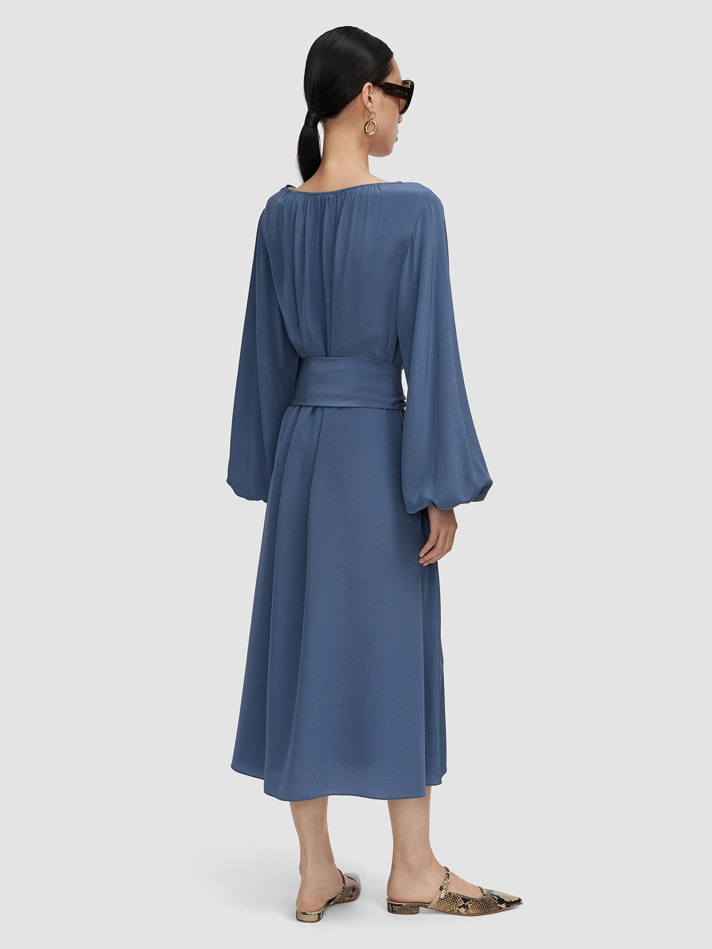 Cupid dress crepe de soie, Mineral