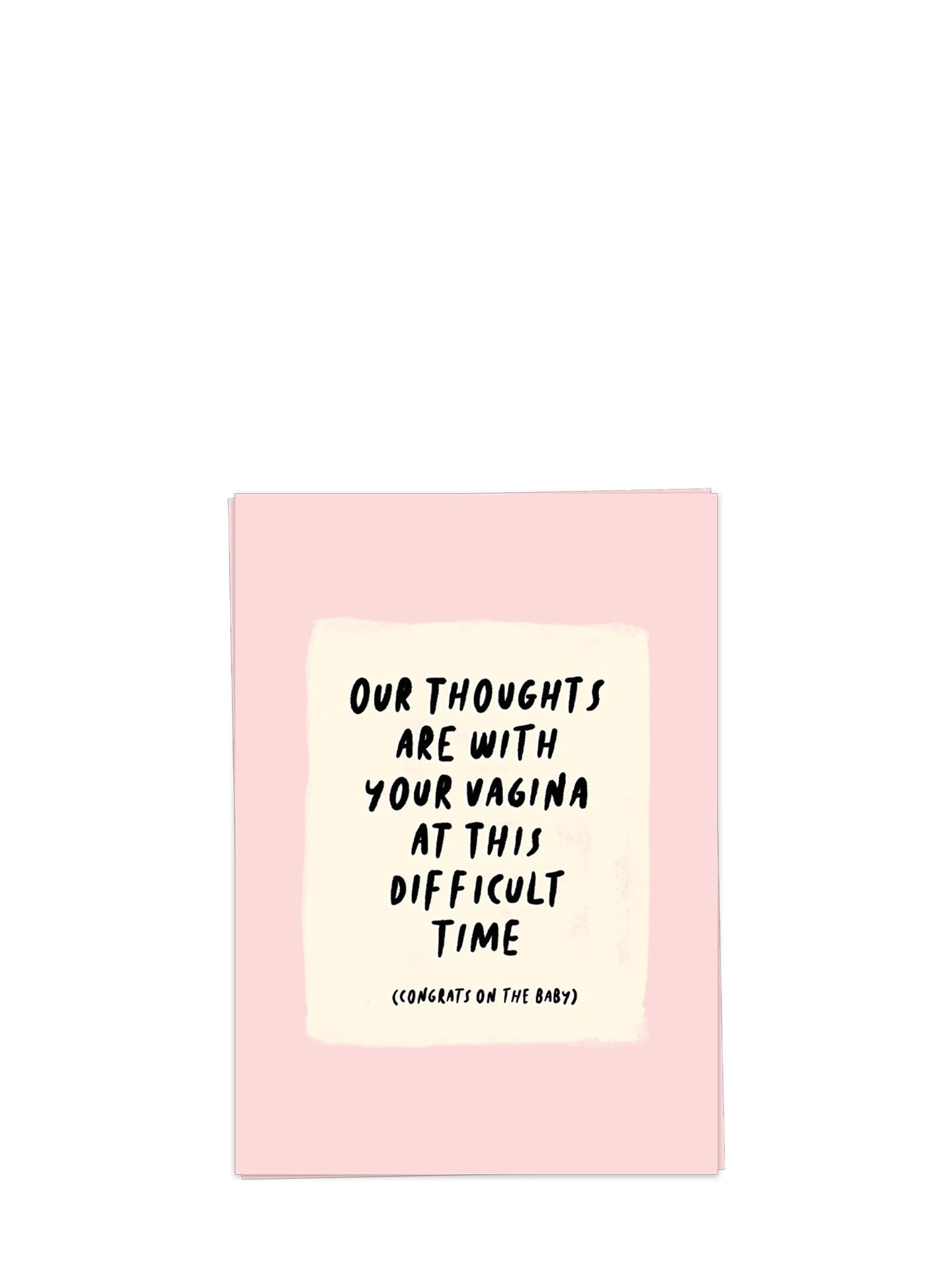 Our thoughts are with v, new baby card