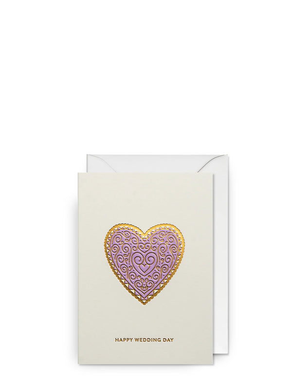 Filigree heart, wedding card