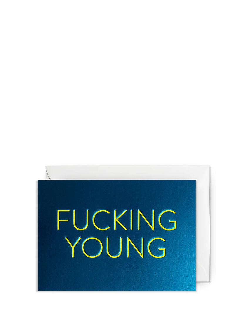 Fcking young birthday card