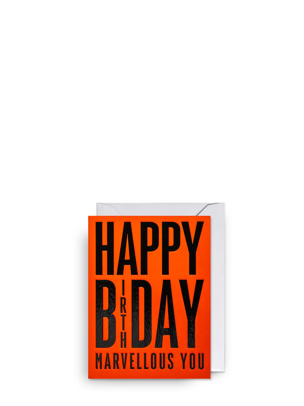 Happy birthday marvellous you, mini birthday card