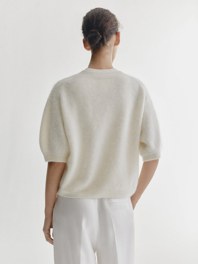 Juniper sweater, cream brushed