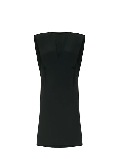 Lio pleated midi-dress, black