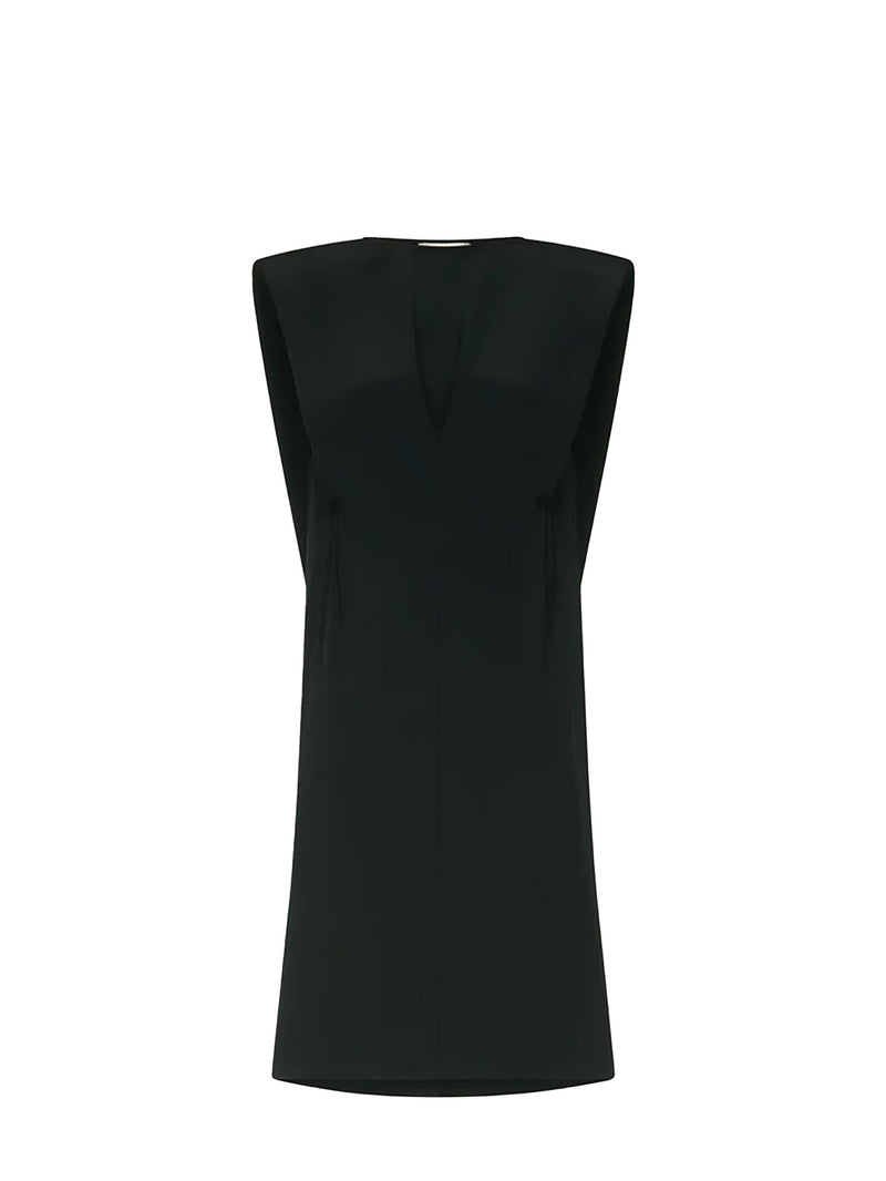 Lio pleated midi-dress, black